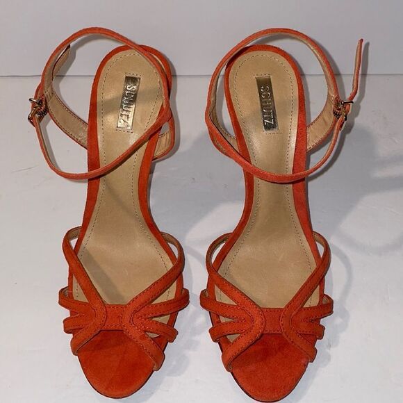 Schutz Camurca Cabra High Heels Sandals - Picture 1 of 8